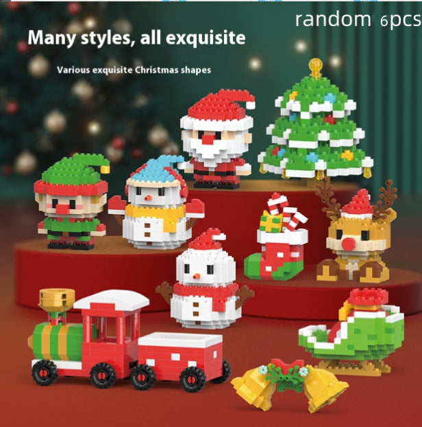 Snowman Christmas Building Blocks Set - Christian Home Decor