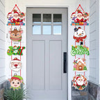 Festive paper decoration with Christmas scene layout