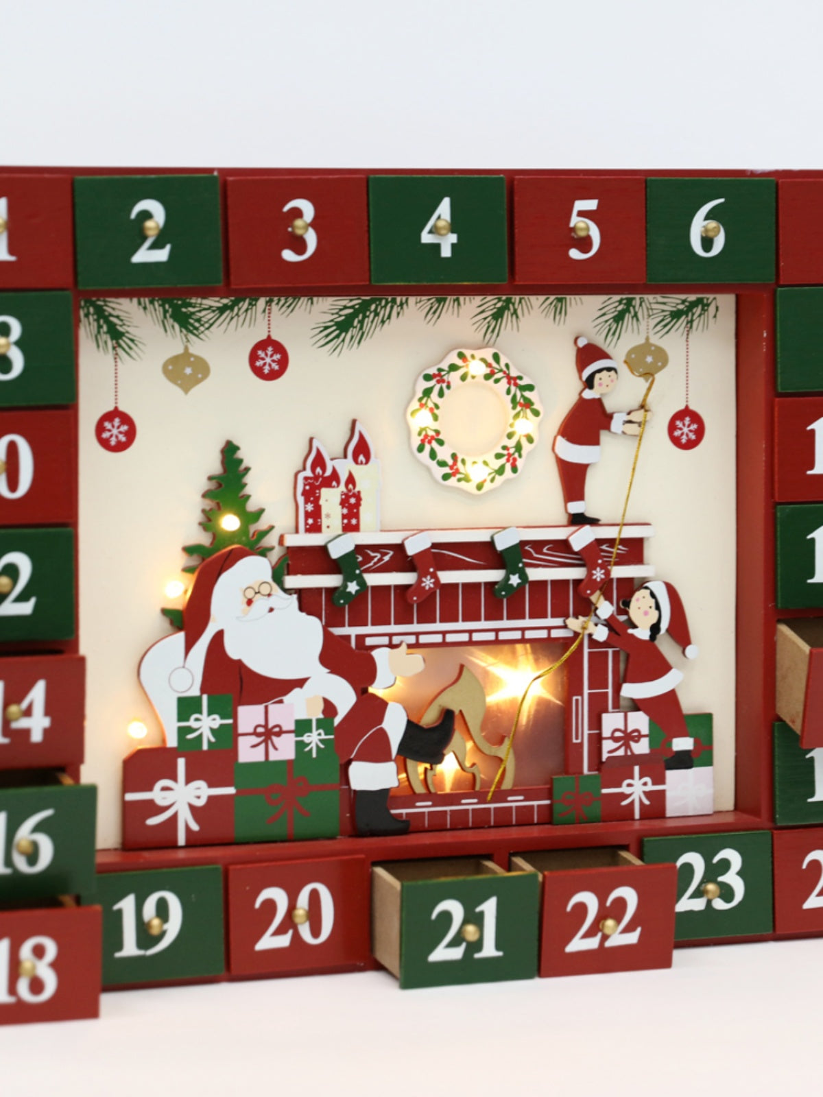 Christmas Wooden Advent Countdown Calendar Box Secondary image