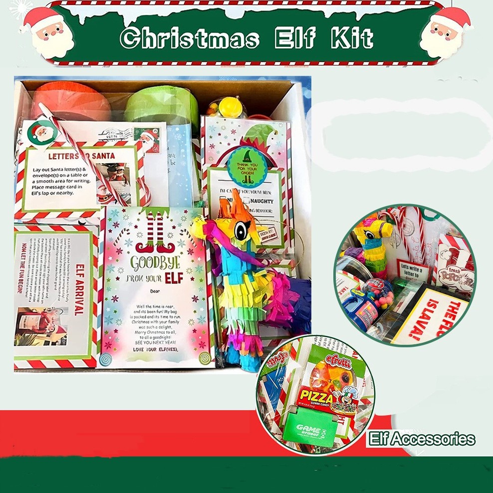 Family Christmas countdown calendar with festive bear and elf designs displayed