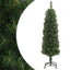 Slim green artificial Christmas tree 150 cm with steel stand
