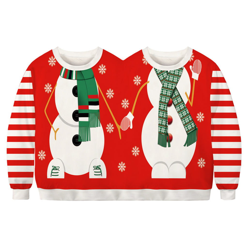 Couple matching holiday apparel for Christmas celebration