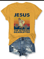 Jesus Printed Women's T-Shirt detail of graphic print
