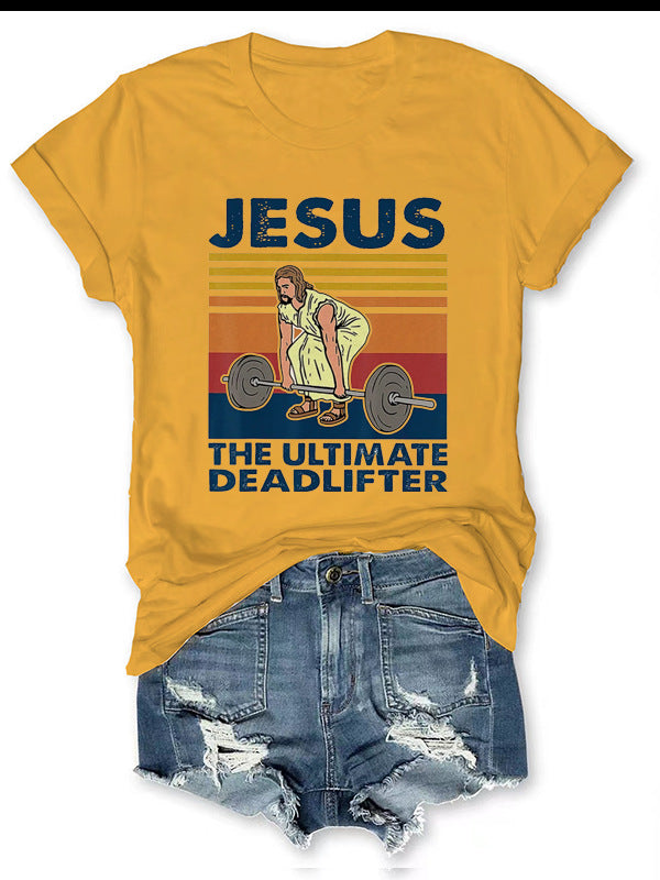 Jesus Printed Women's T-Shirt detail of graphic print