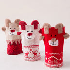 Christmas socks with Santa Claus animal pattern