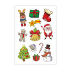 Santa Claus Glow-in-the-Dark Temporary Tattoo Sticker Set - Christian Home Decor