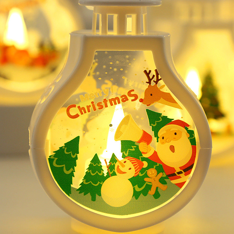 Snowman-themed Christmas candle lamp ornament