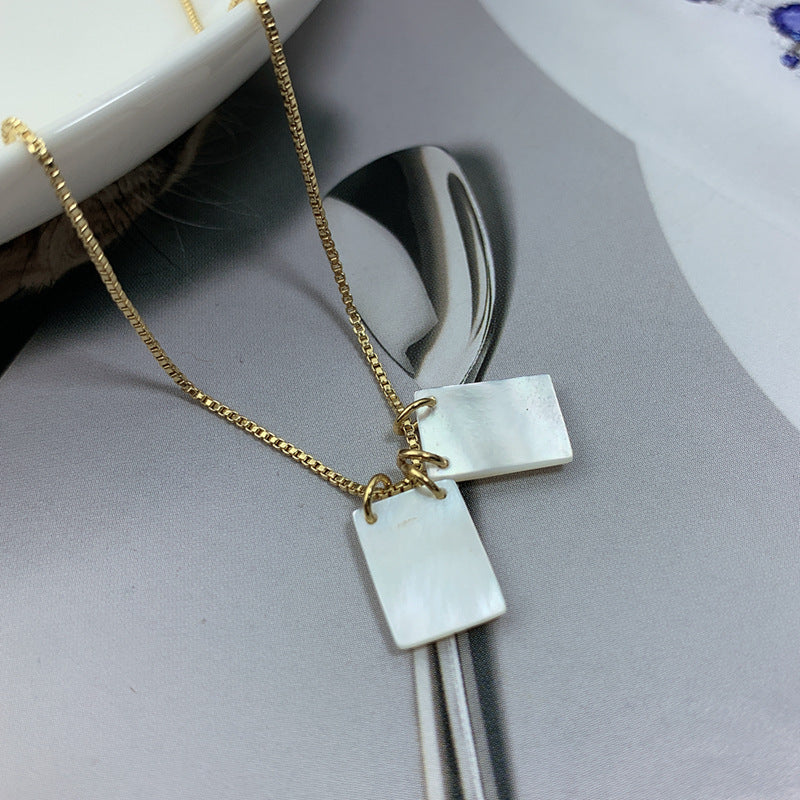 White Shell Mother of Pearl Virgin Mary Pendant Necklace - Christian Jewelry
