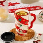Couple ceramic mug design celebrating love and festive togetherness