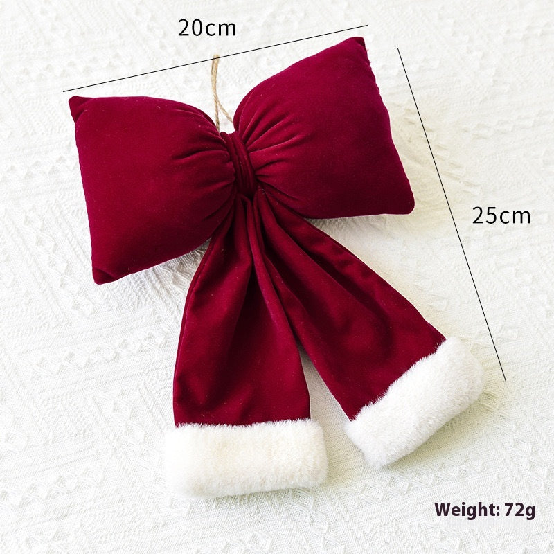 Christmas cloth bowknot decoration for festive home decor