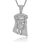 Jesus head pendant necklace gift box presentation - faith accessory