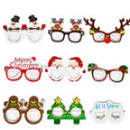 Set of 9 festive paper 3D glasses for Christmas parties and holiday events