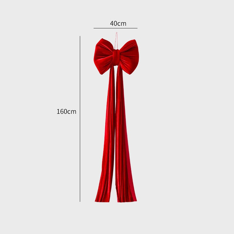 Velvet Christmas Bow Decoration - Christian Home Decor