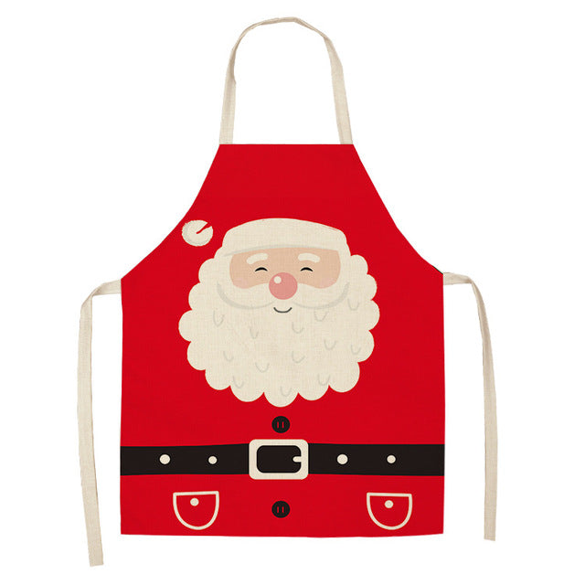 Christmas Day Apron folded neatly showing quality polyester fabric