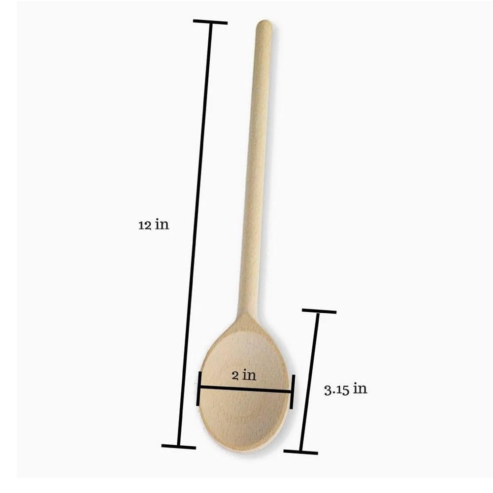 Close-up view of carved wooden Christmas spoon with natural wood finish