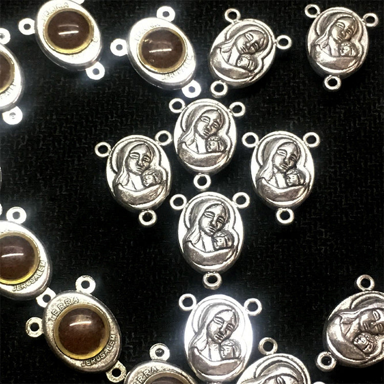 Zinc alloy Virgin Mary pendant side angle religious jewelry