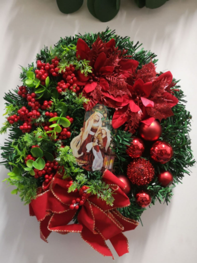 Handmade illuminated garland featuring Jesus for Christmas home decor