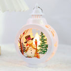 Vintage style snowman Christmas lamp - holiday decor