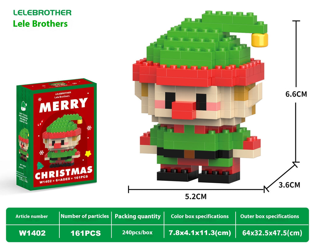 Christmas building blocks collection featuring multiple holiday character options