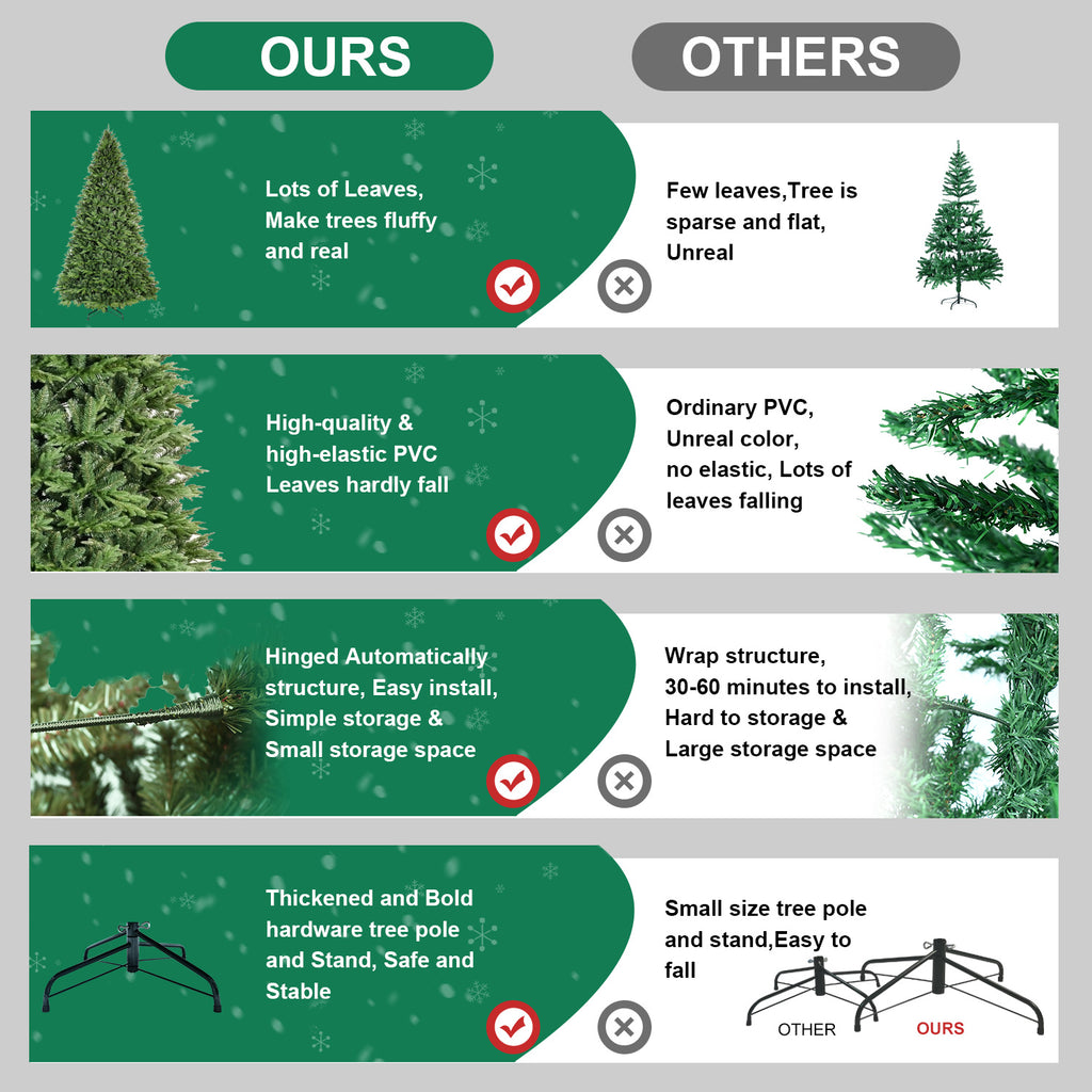 Verdant PE/PVC tree silhouette creating a warm and inviting Christmas atmosphere