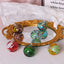 Hand-blown transparent glass ball Christmas bauble ornament on dark background