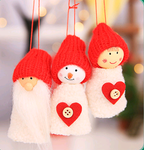 Holiday cloth pendant ready for Christmas tree hanging display