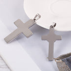 Classic men's cross necklace showcasing masculine faith jewelry design