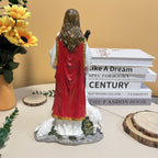 Full nativity sculptural piece with shepherd and manger in European aesthetic