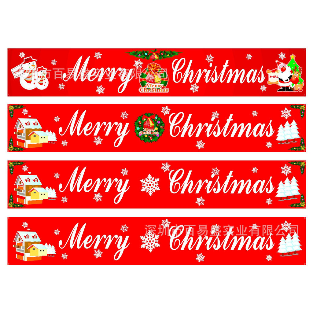 Christmas fabric hanging banner with festive holiday design for home decoration