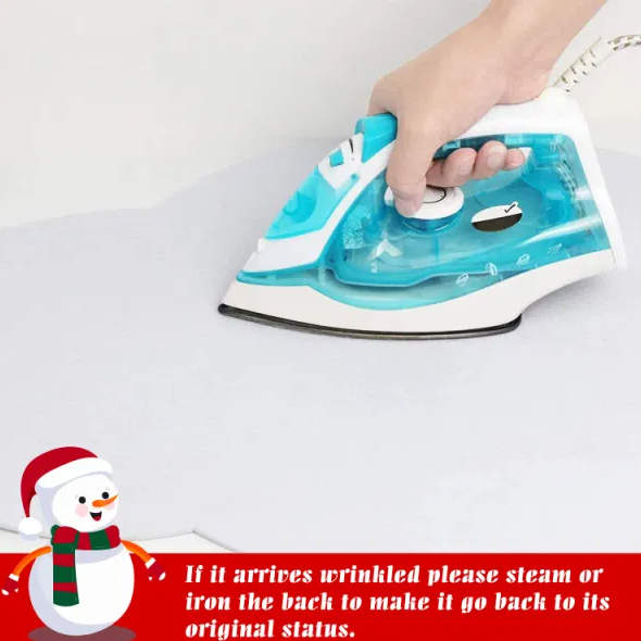 Festive felt snowman decoration in living room setting