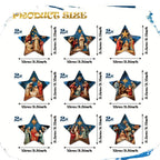 Set of wooden Christian ornaments for holiday decorating