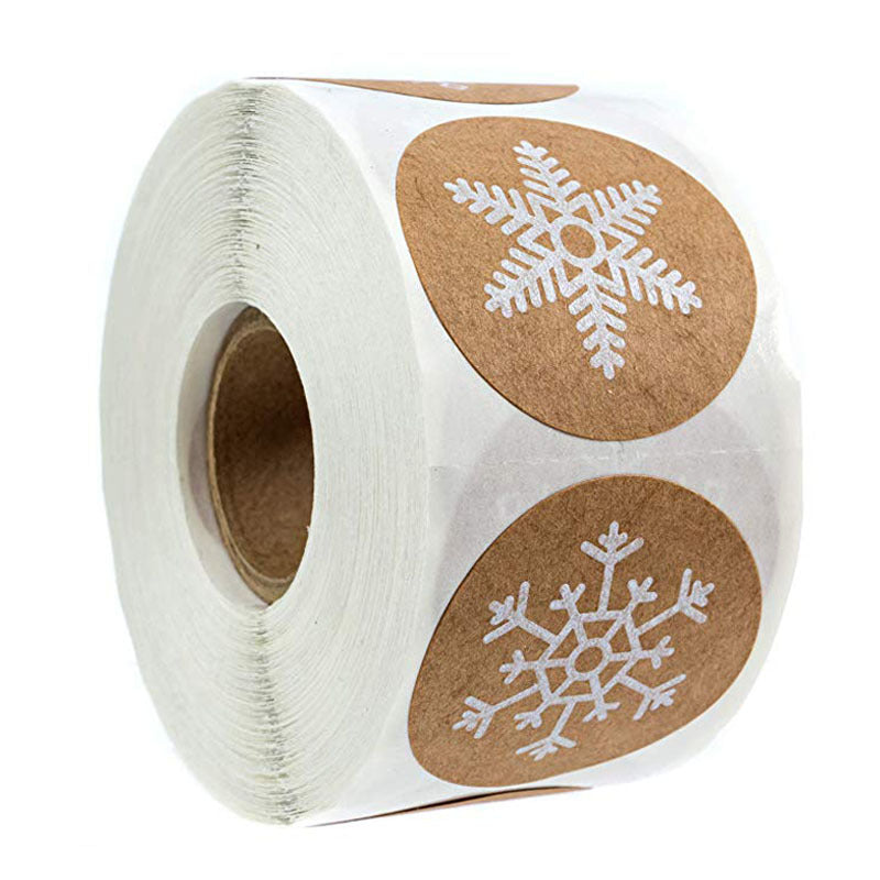 500 Christmas gift wrap stickers roll with festive designs for holiday decorating