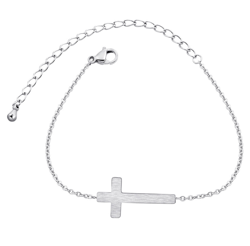 Stainless steel cross bracelet for religious occasions