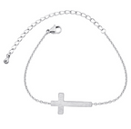 Stainless steel cross bracelet for religious occasions