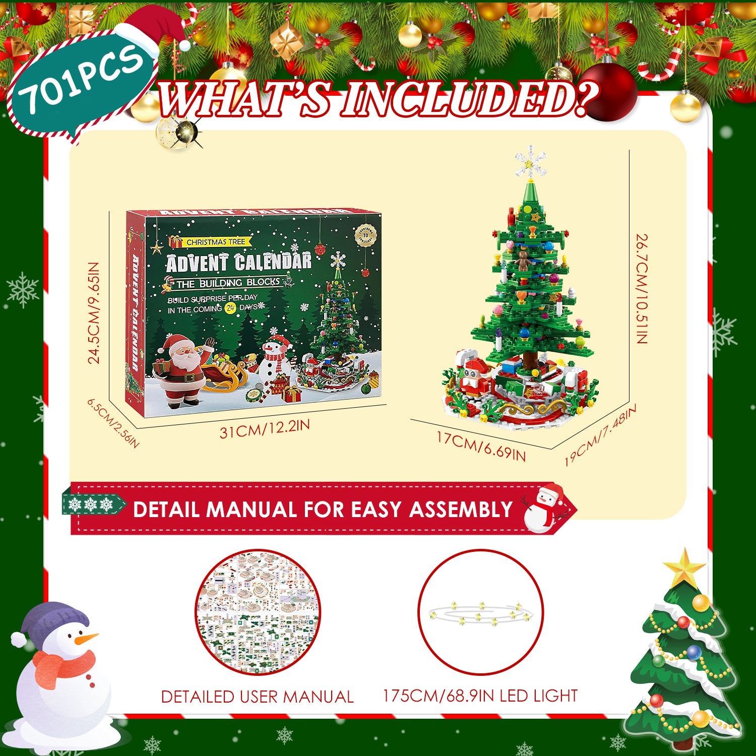 Festive holiday centerpiece with star topper and ornaments on mantel
