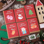 Complete set of six Christmas greeting cards display
