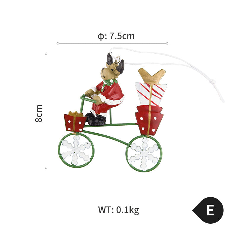 Festive Iron Christmas Tree Ornaments Set - Christian Home Decor