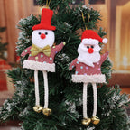 Bear character pendant ornament in white for Christmas tree or window display