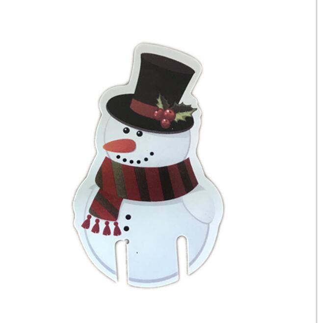 Christmas topper on red wine glass - holiday party table decor