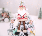 Christmas plaid cloth pendant ornament hanging on tree