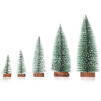 Natural pine needle Christmas tree ornament in green and white tones