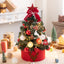 Red and white desktop Christmas tree for festive home decor