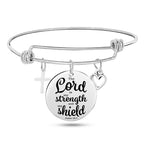 Scripture Stainless Steel Bangle Bracelet - Christian Jewelry