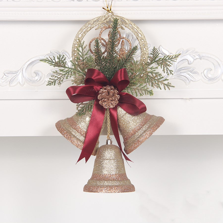 Christmas bell ornament with warm color tones