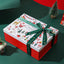 White folding Christmas gift box with Santa Claus design for holiday gift packaging