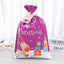 Shiny aluminum foil Christmas drawstring gift bags set for holiday gift wrapping