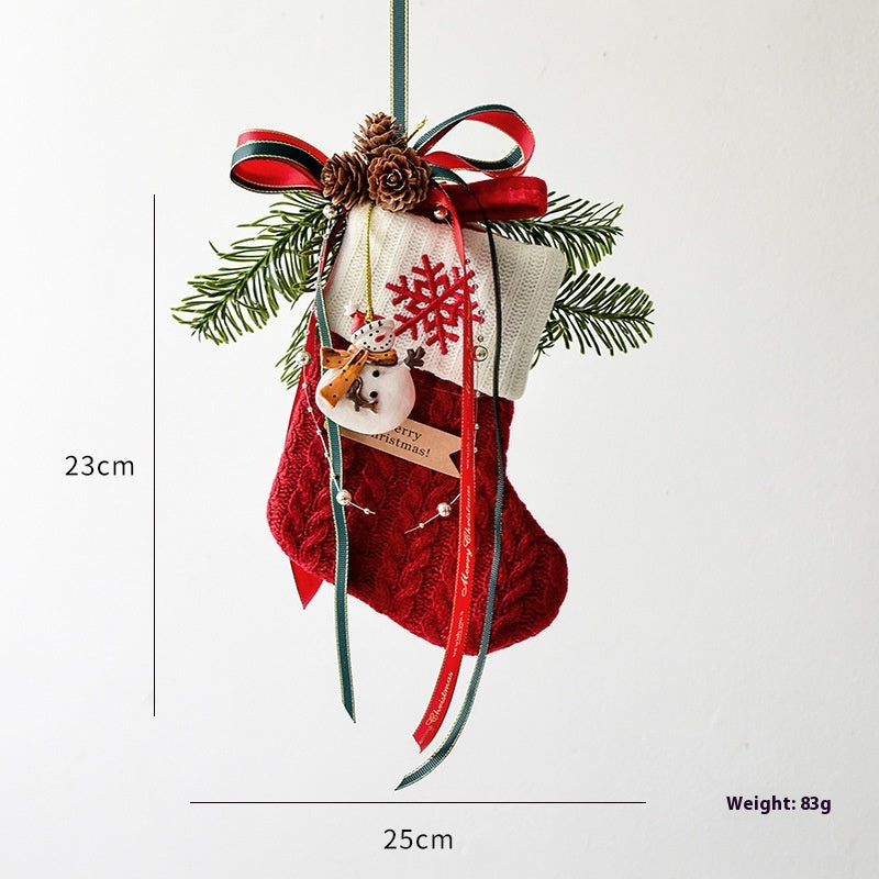 Assorted Christmas stockings displayed together in festive arrangement