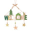 Wooden Christmas Ornament Set featuring old man design for holiday tree decor