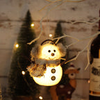 Ice man tree ornament with traditional plaid scarf