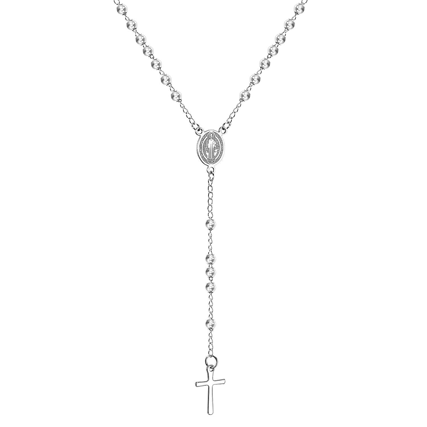 Faith cross pendant necklace close up - baptism confirmation gift